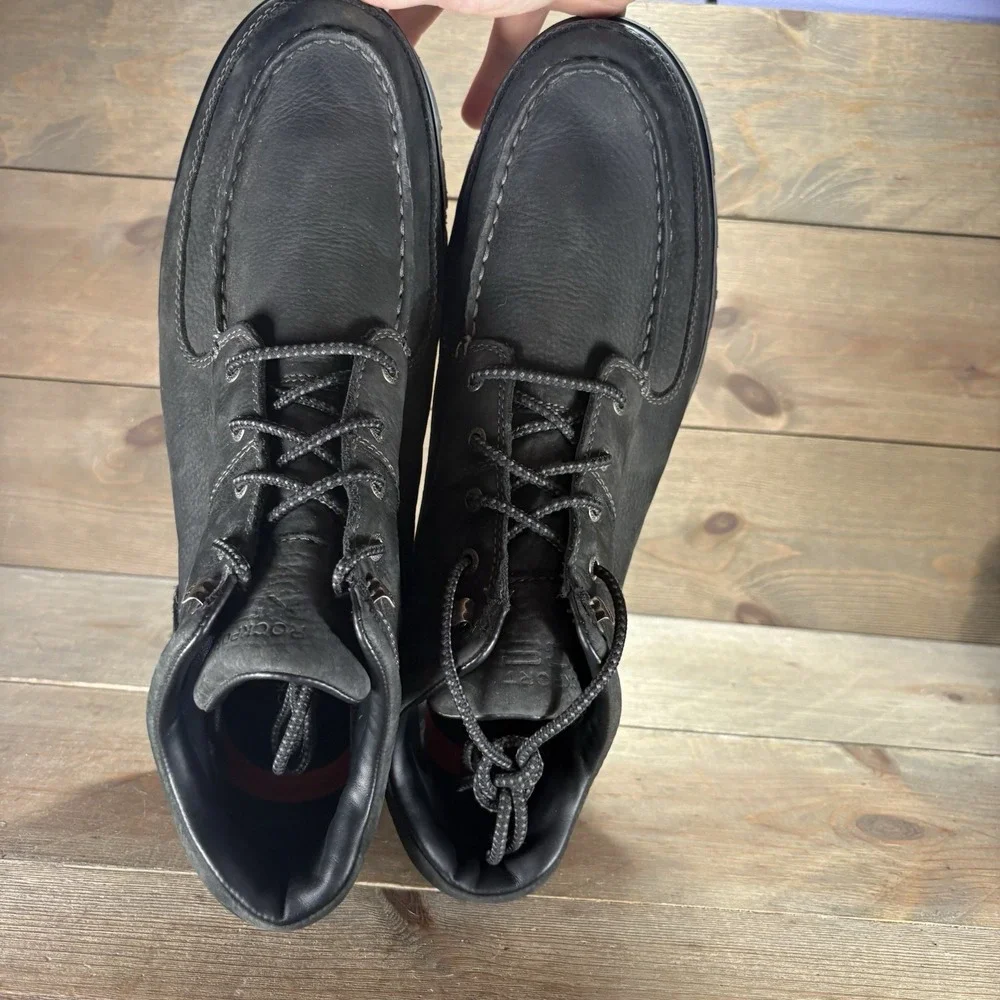 rockport XCS umbwe II mens size 14 shoes black leather waterproof chukka boots